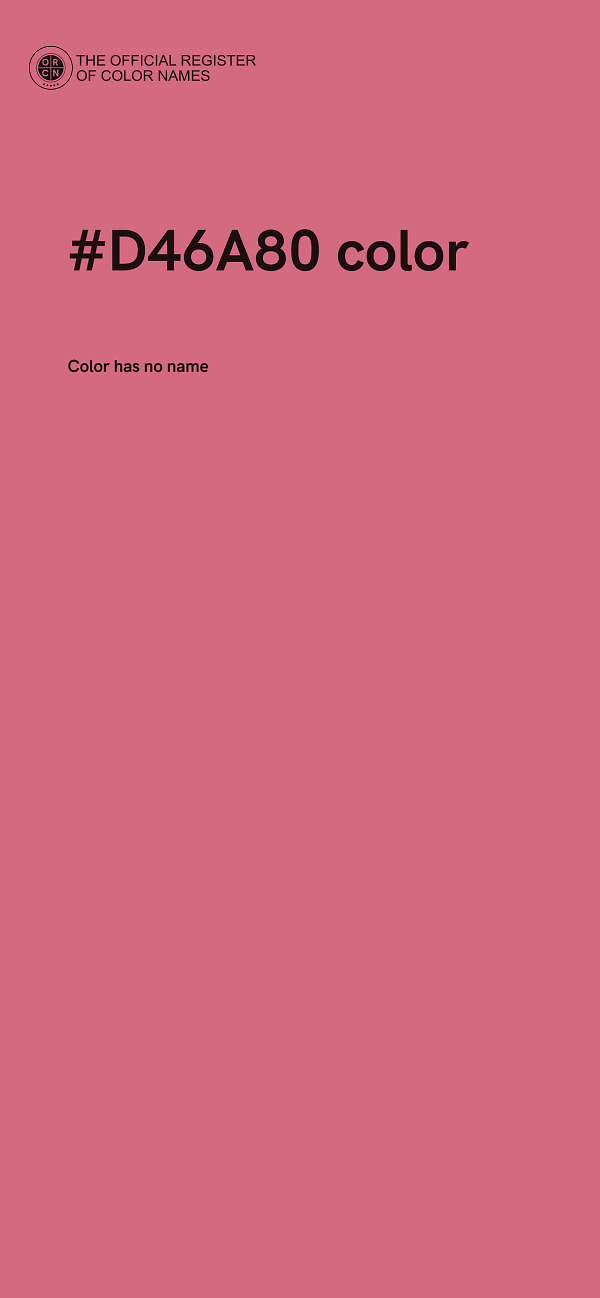 #D46A80 color image
