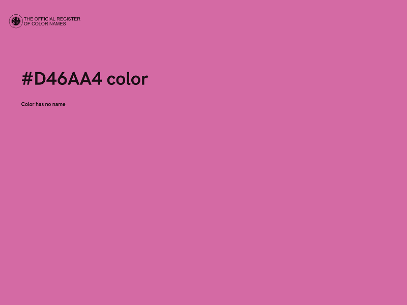 #D46AA4 color image