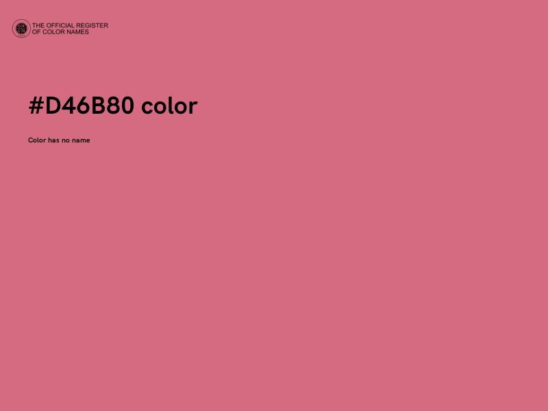 #D46B80 color image