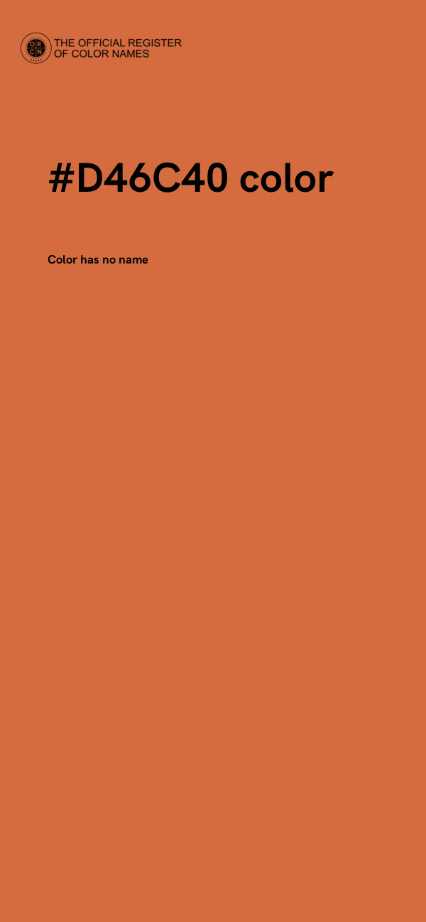 #D46C40 color image