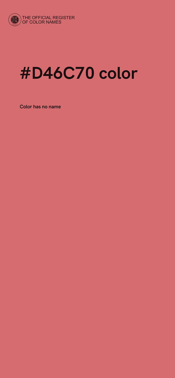 #D46C70 color image
