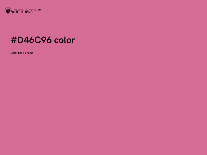 #D46C96 color image