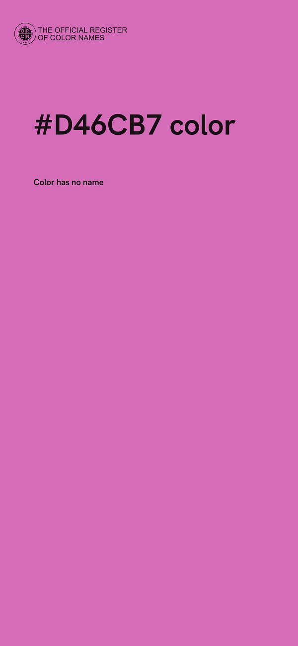 #D46CB7 color image