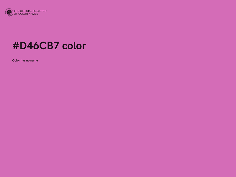 #D46CB7 color image