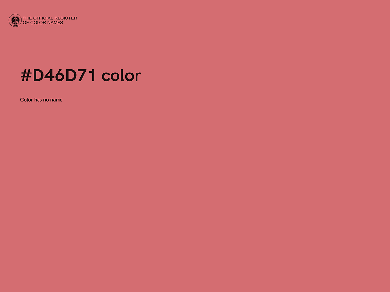 #D46D71 color image