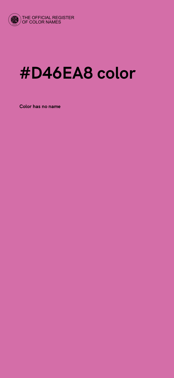 #D46EA8 color image