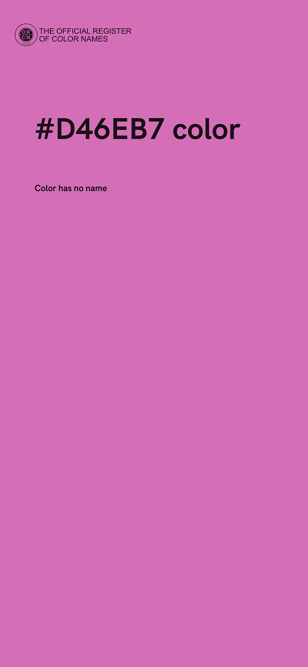 #D46EB7 color image