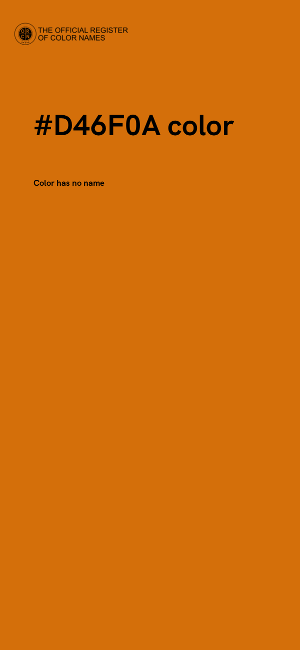 #D46F0A color image