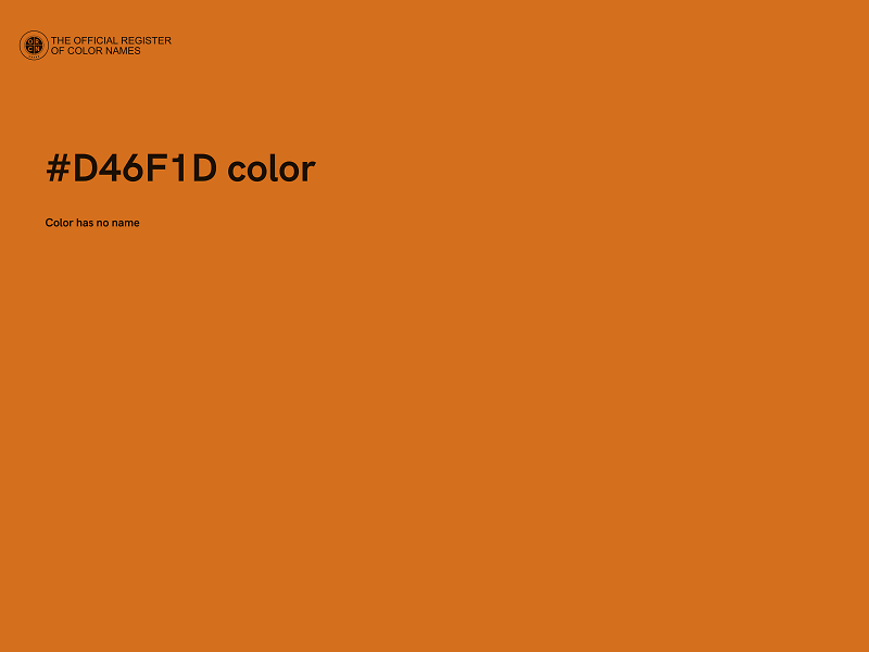 #D46F1D color image