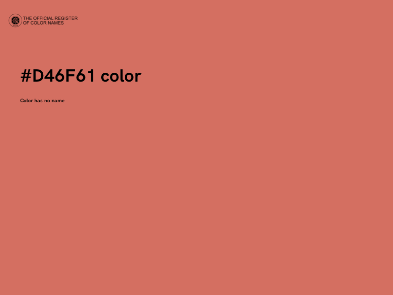 #D46F61 color image