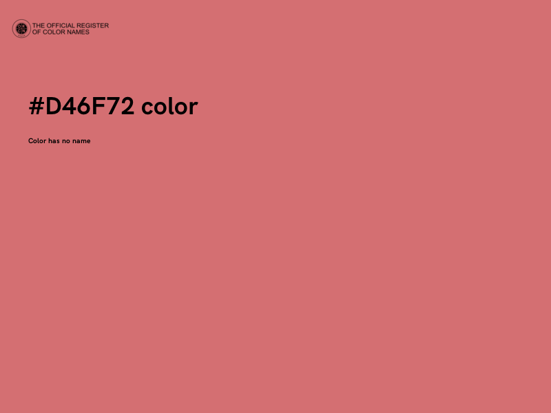 #D46F72 color image