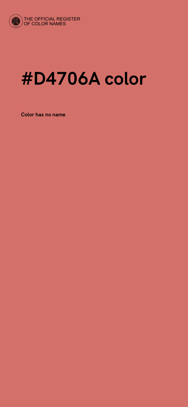 #D4706A color image