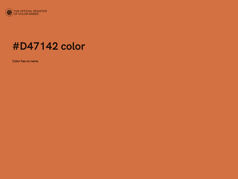 #D47142 color image