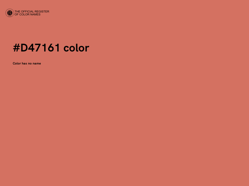 #D47161 color image