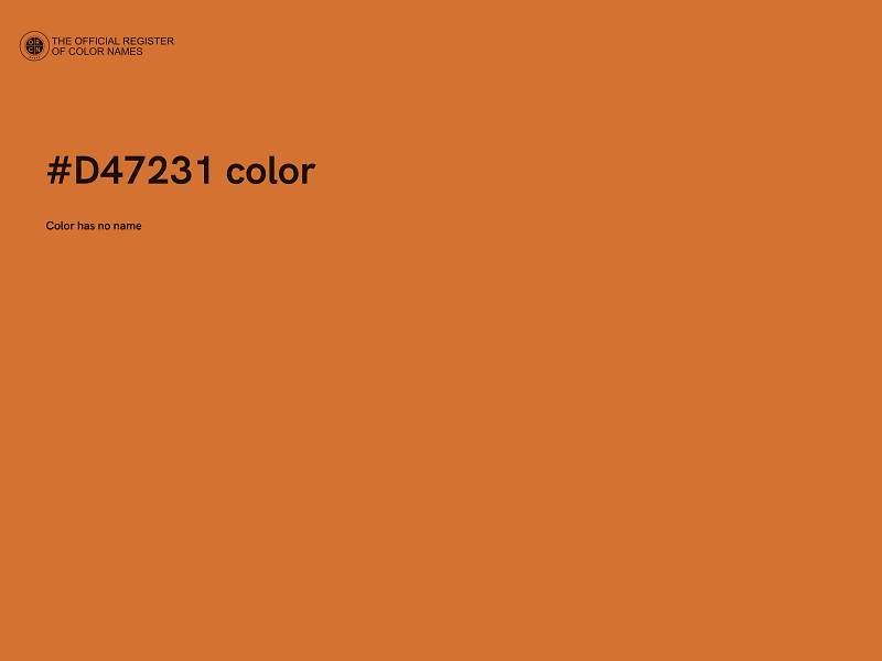 #D47231 color image