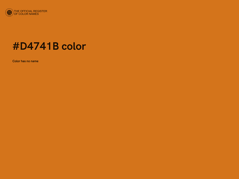 #D4741B color image