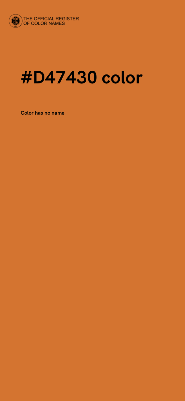 #D47430 color image