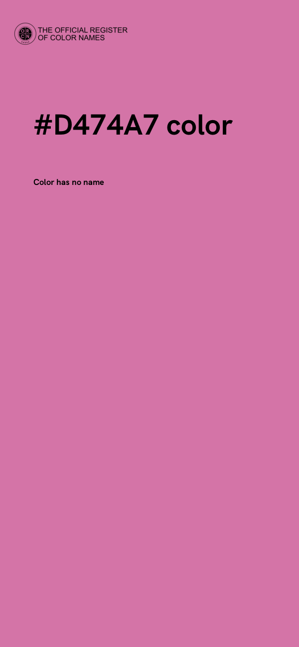 #D474A7 color image