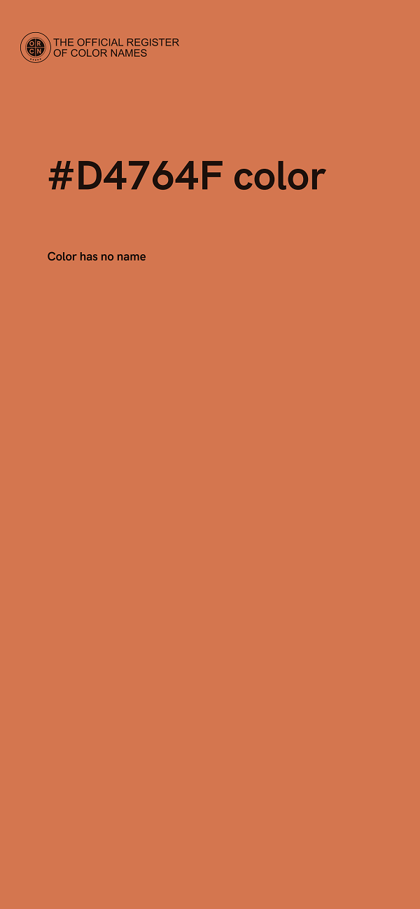 #D4764F color image