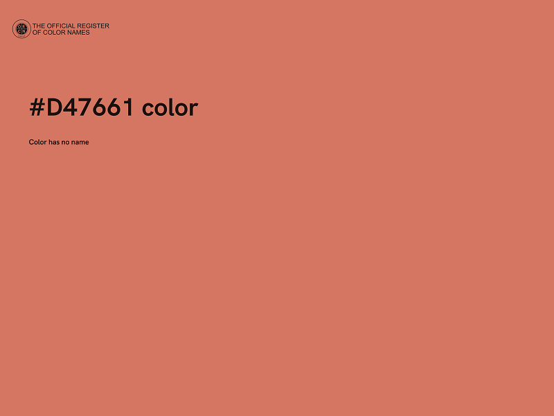 #D47661 color image