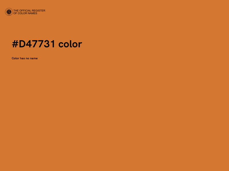 #D47731 color image
