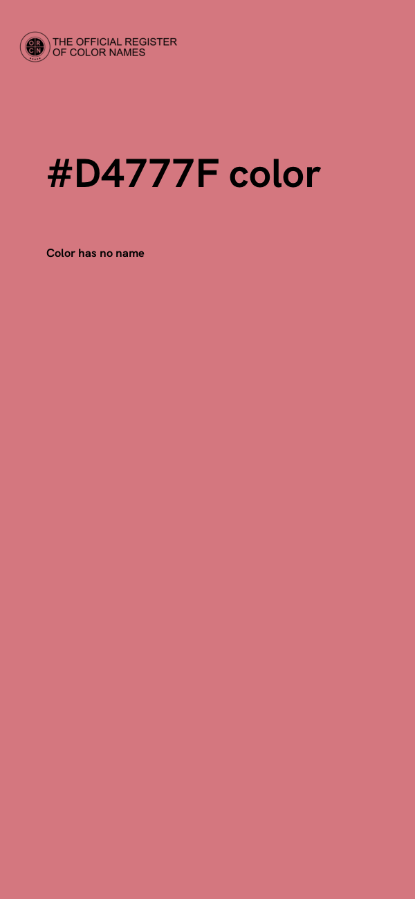 #D4777F color image