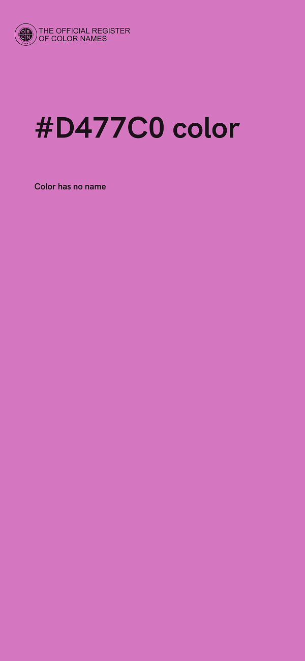 #D477C0 color image