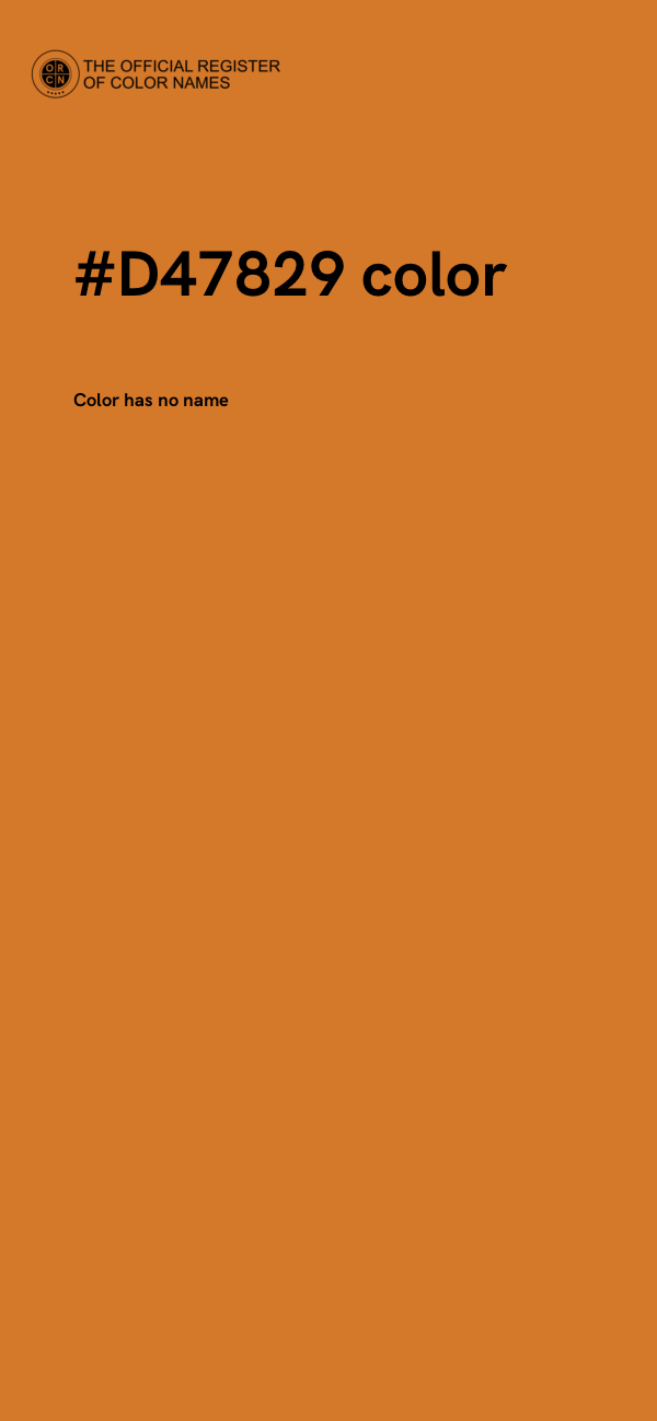 #D47829 color image