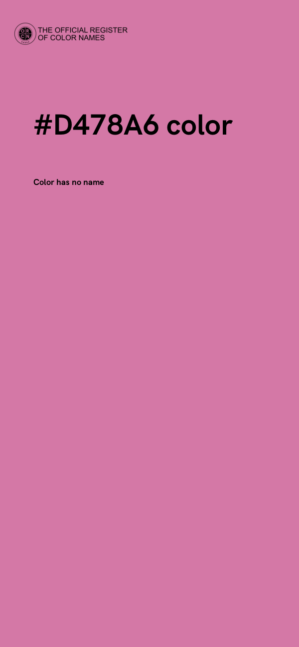 #D478A6 color image