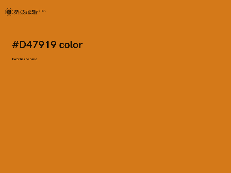 #D47919 color image