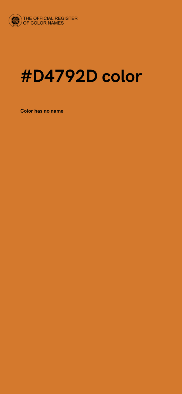 #D4792D color image