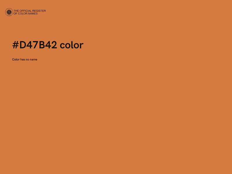 #D47B42 color image