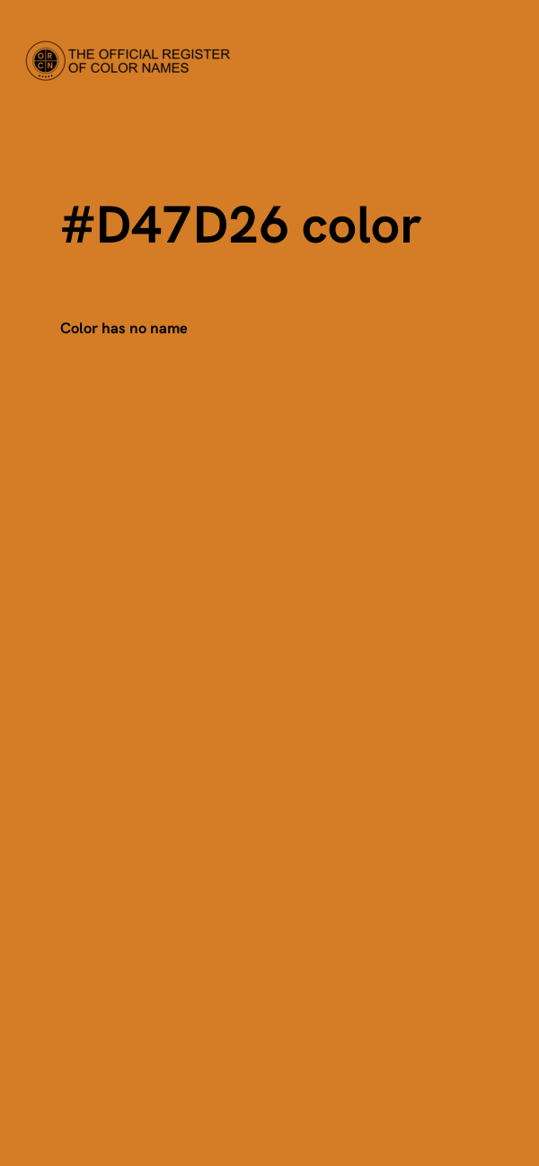 #D47D26 color image
