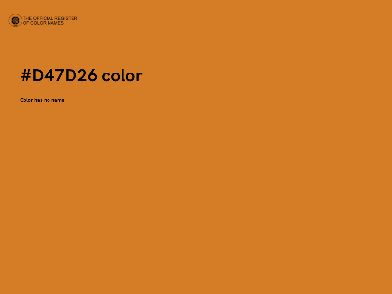 #D47D26 color image