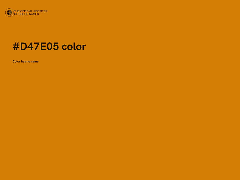 #D47E05 color image