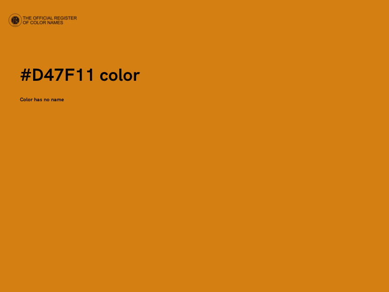 #D47F11 color image