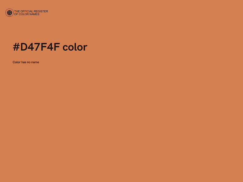 #D47F4F color image