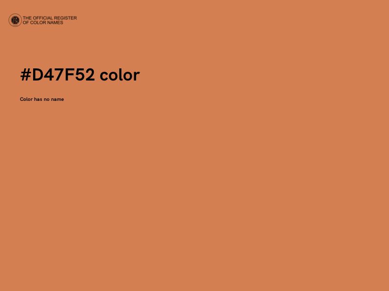 #D47F52 color image