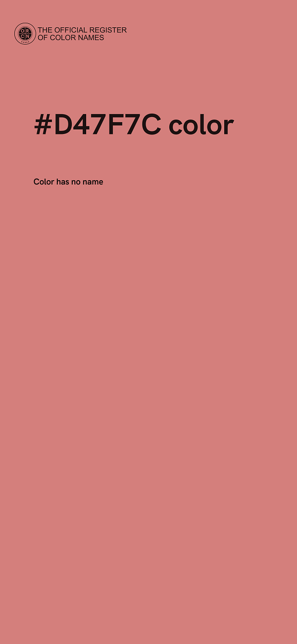 #D47F7C color image