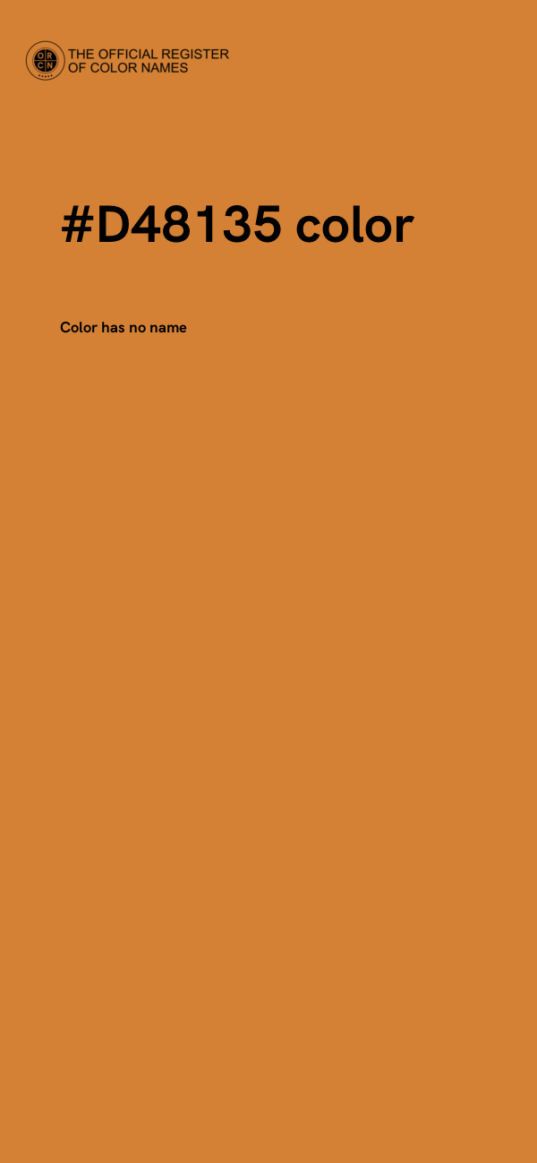 #D48135 color image