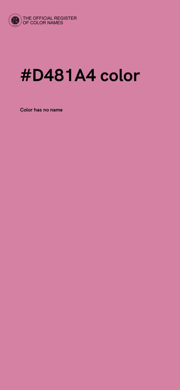#D481A4 color image