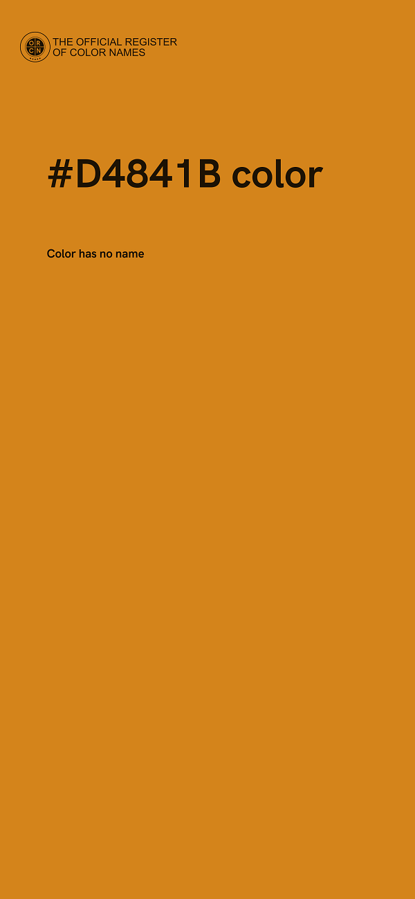 #D4841B color image