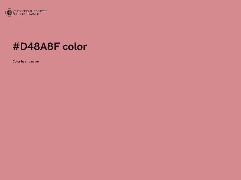 #D48A8F color image