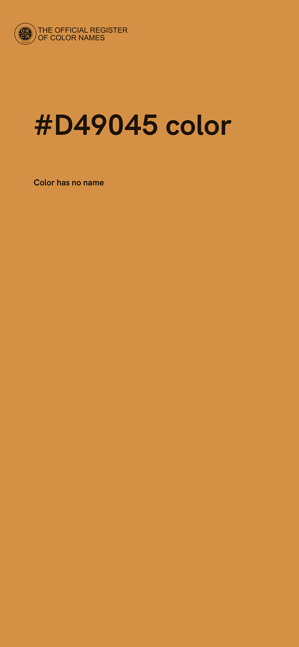 #D49045 color image