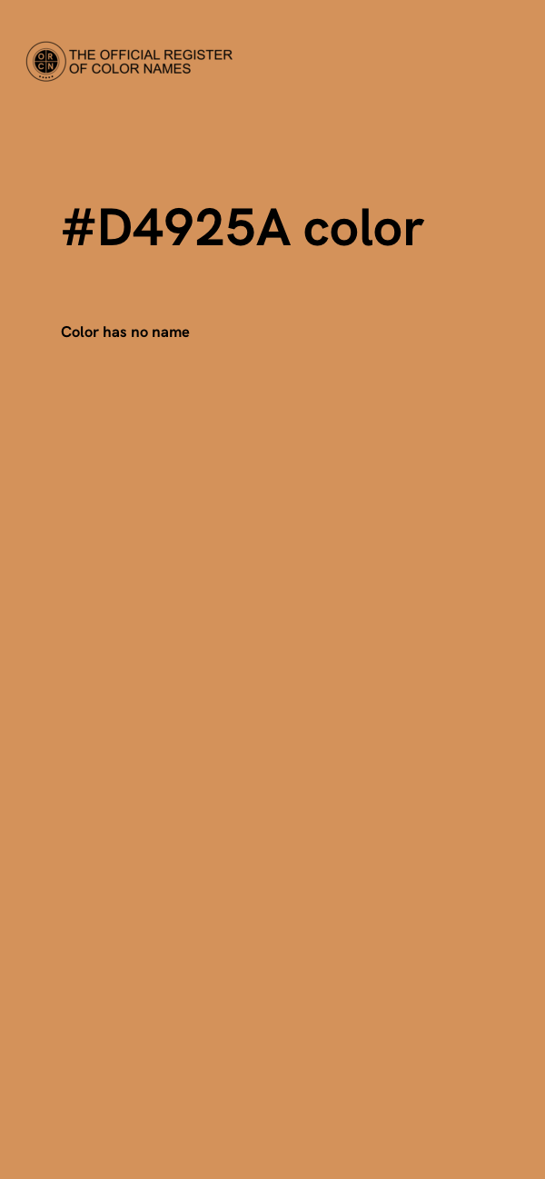 #D4925A color image