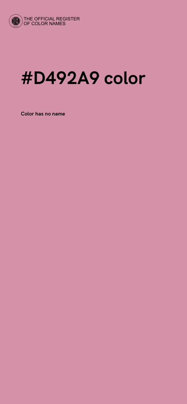 #D492A9 color image