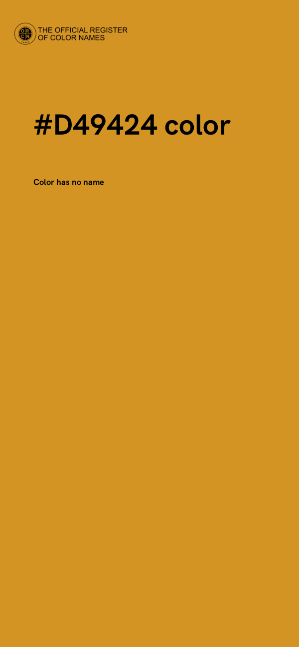 #D49424 color image