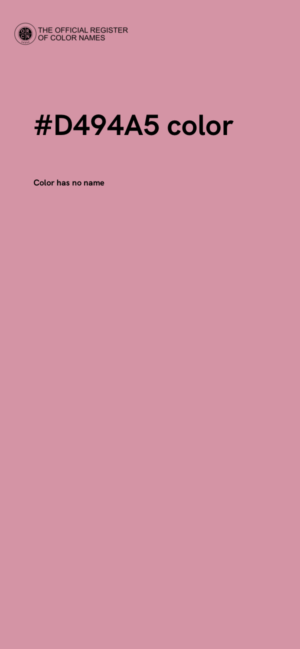 #D494A5 color image