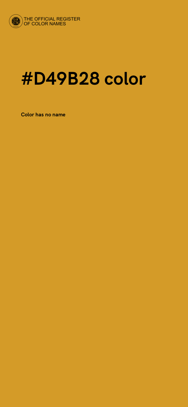 #D49B28 color image