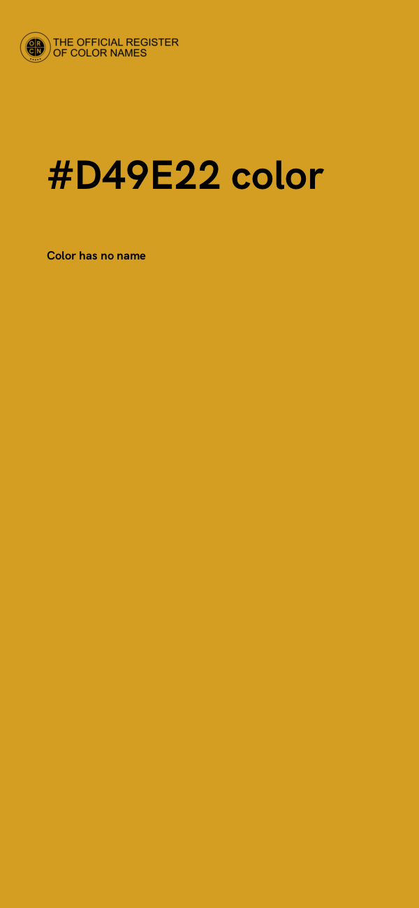 #D49E22 color image